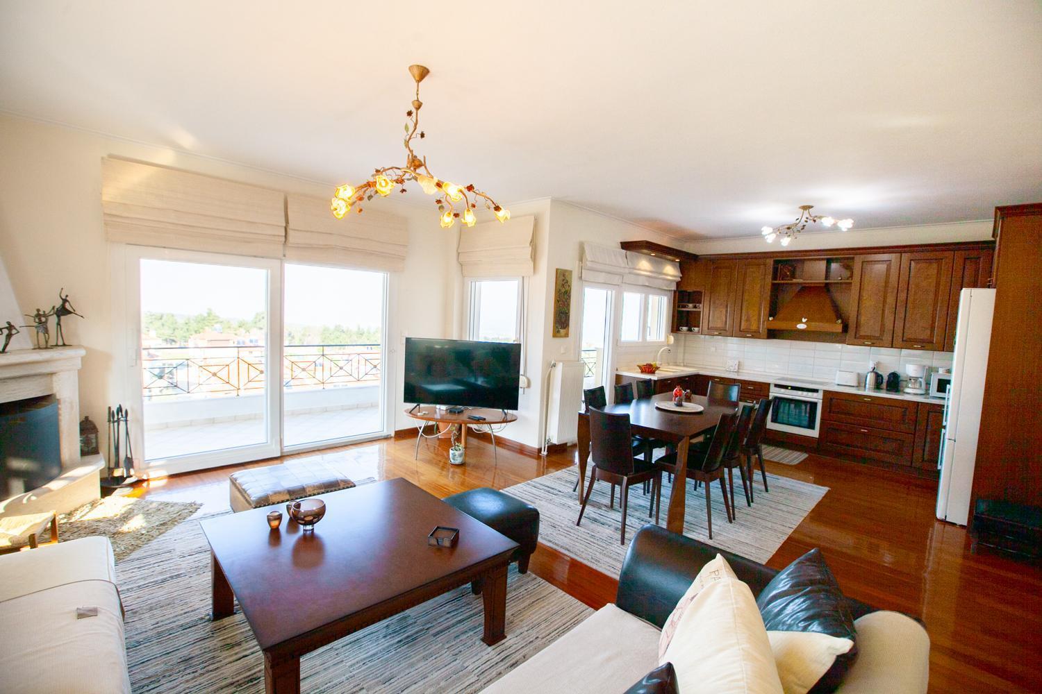 Rodon Apartment With Great View, Sauna And Jacuzzi Litóchoron Dış mekan fotoğraf